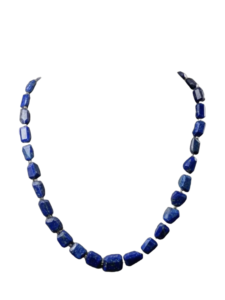 Cosmic Night kolye: Fasetalı lapis lazuli